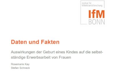 IfM Bonn: Dashboard „Wenn Selbstständige Kinder bekommen” und weiterführende Studie