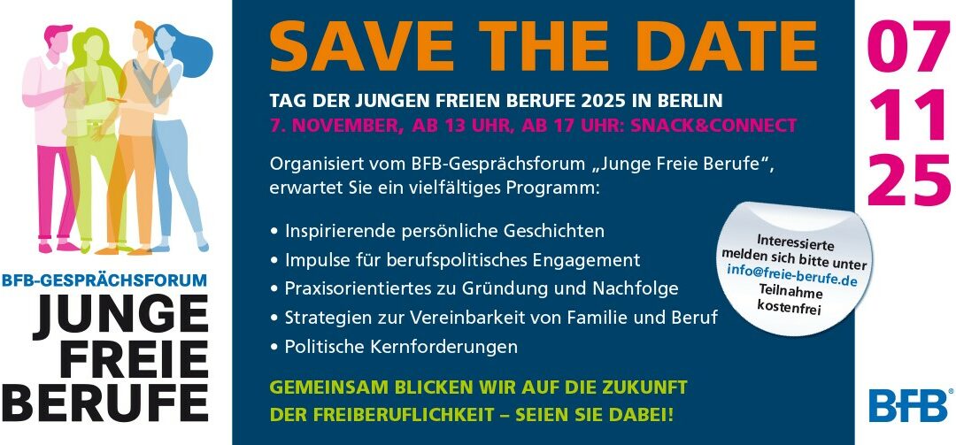 Anmeldung zur Premiere des Tags der jungen Freien Berufe