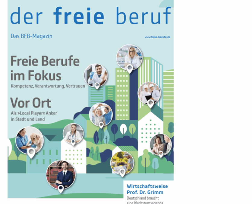 Die neue Ausgabe von „der freie beruf“ ist da