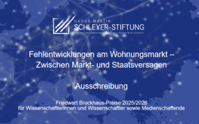 Friedwart Bruckhaus-Preise 2025/26: „Fehlentwicklungen am Wohnungsmarkt – Zwischen Markt- und Staatsversagen“